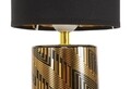 Lampa de masa Glam Dark, Mauro Ferretti,  1 x E27, 40W, Ø 15x28 cm, ceramica, negru/auriu