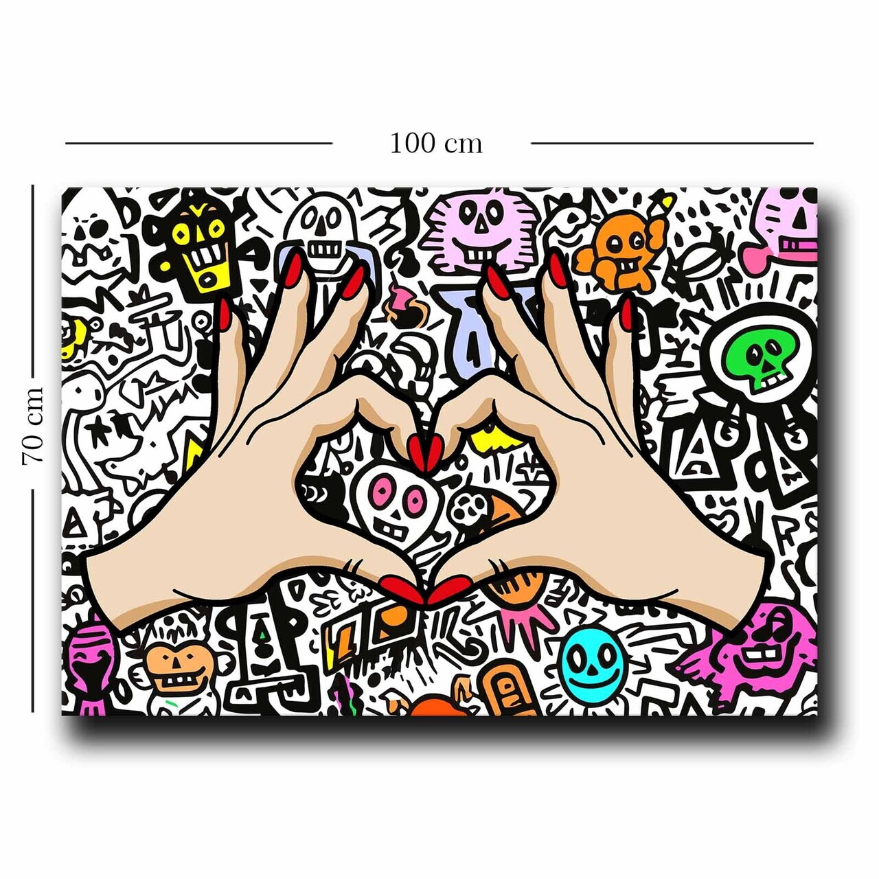 Tablou decorativ, 70100POP-006, Canvas, Lemn, Multicolor — imaginea 4
