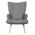 Fotoliu Moss Pop, Homla, 70x55x95 cm, lemn/poliester, gri