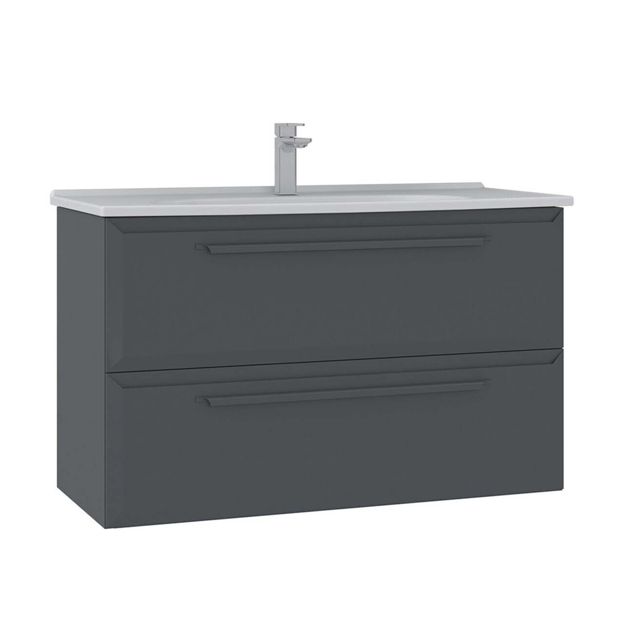 Dulap de baie cu chiuvetă, Hanah Home, Nuvola 100 v2, Antracit — imaginea 9