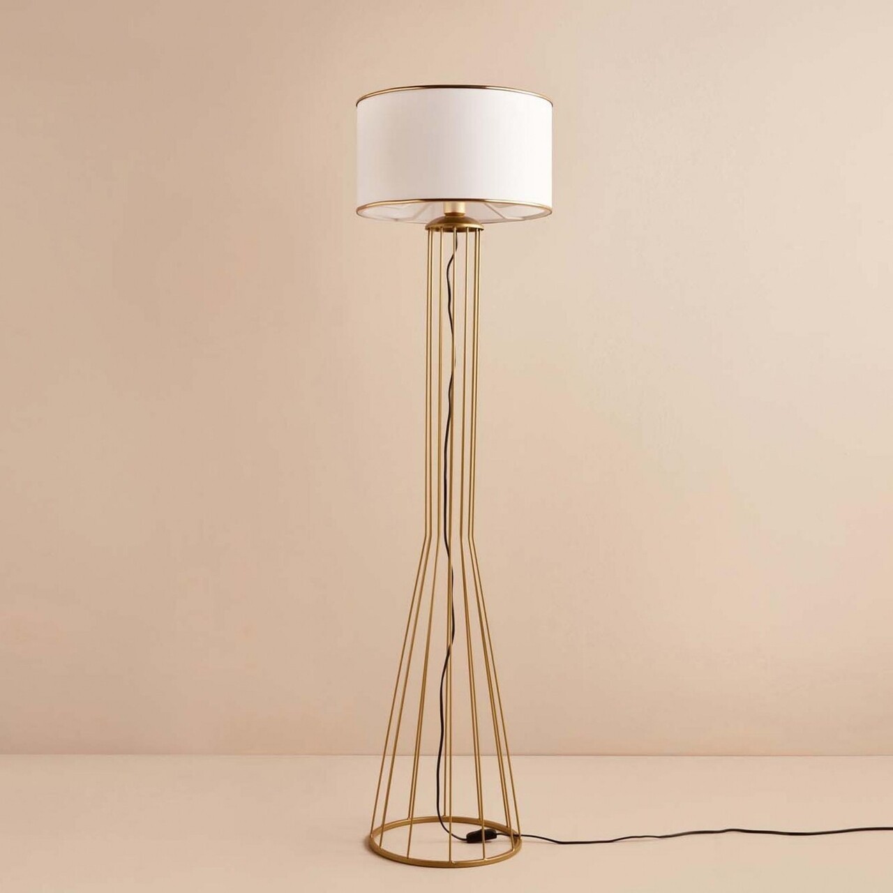 Lampadar, L'essentiel Maison, 780SGN3542, Alb/Auriu