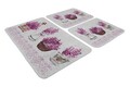Set covoraș de baie (3 bucăți), Chilai, Giardino Di Lavanda Djt, Poliester, Multicolor
