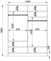 Dulap pentru haine, Rabi, Rb-163, 140x184x52 cm, Alb mat