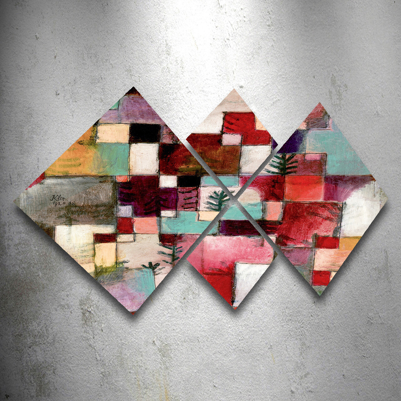 Set 4 tablouri decorative, 4MDF2989101, MDF, Imprimat UV, Multicolor - 1 | YEO