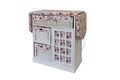 Dulap cu masa de calcat Double Roses, Bedora, 31 x 81 x 64 cm, lemn masiv/poliester, alb