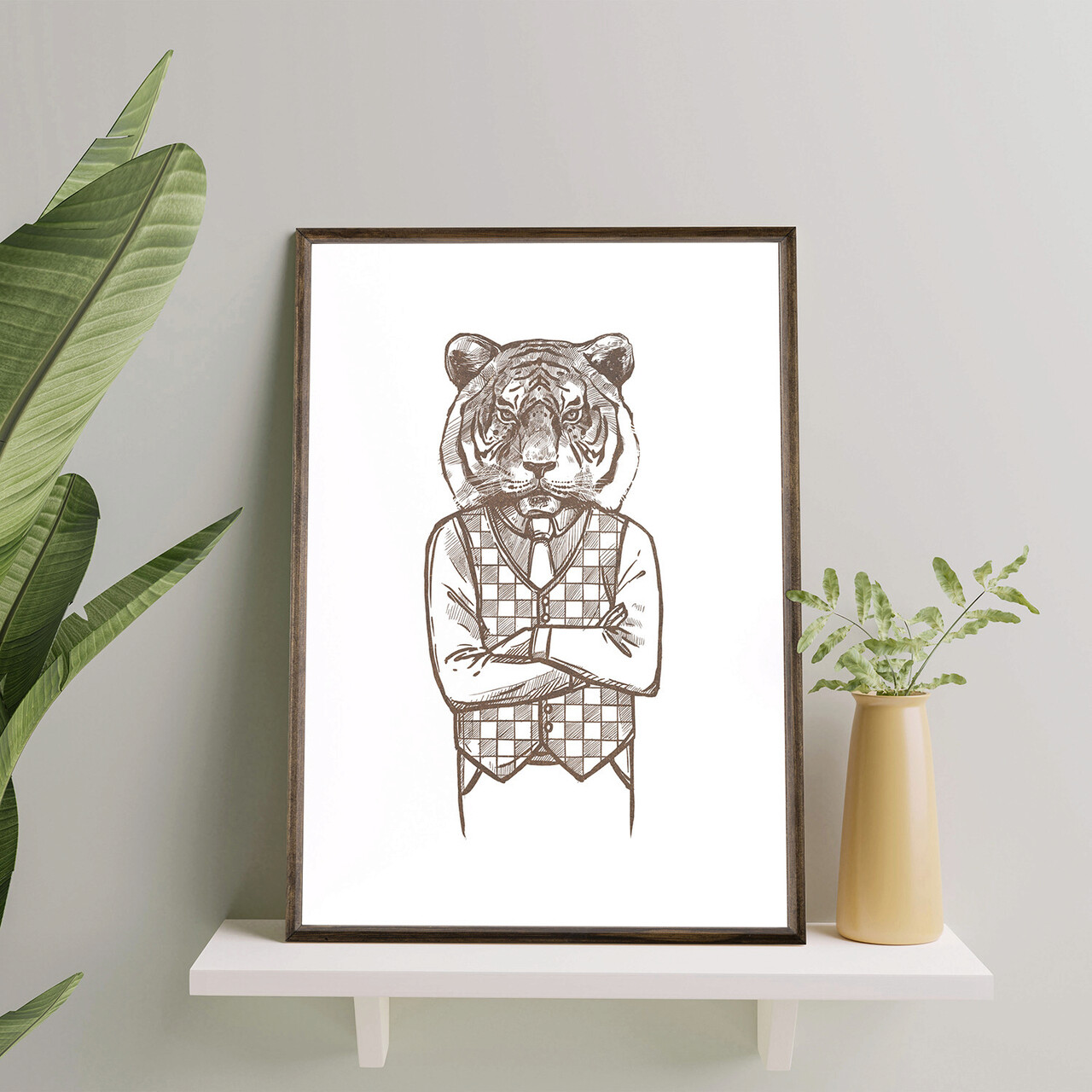 Tablou decorativ TD161 Desenat manual Natural