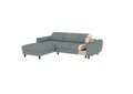 Coltar extensibil stanga 4 locuri ELTAP, Foble, 267x196x100 cm, lemn/poliester, gri deschis