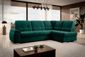 Coltar extensibil dreapta 3 locuri ELTAP, RT-35NU, Sado, 272x192x95 cm, lemn/poliester, verde inchis