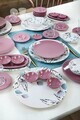 Set de mic dejun, Hermia, 275KRM2534, Ceramica, Antibacterian, Roz