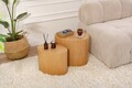 Set masute 2 piese, Nordure, Elipse Set, MDF , Stejar