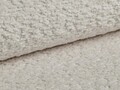 Canapea extensibila 3 locuri, Kemi, Cosmopolitan Design, 206x95x70 cm, tesatura boucle, bej deschis