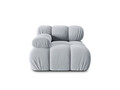 Modul stanga pentru canapea, 1 loc, Bellis-51, Micadoni Home, 94x94x70 cm, catifea, albastru deschis