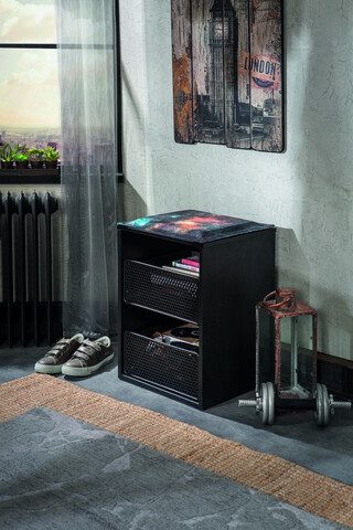 Noptiera, Çilek, Dark Metal Caisson, 40x57x38 cm, Multicolor 40x57x38 imagine 2022