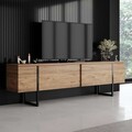 Comoda TV, Bexley, Luxe, Pin Atlantic / Negru