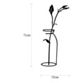 Decoratiune de perete, Flower In The Vase, Metal, Dimensiune: 33 x 0,15 x 71 cm, Negru