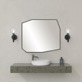 Oglinda decorativa, Neostill, Quartz Mirror, 70x60x2 cm, MDF , Negru