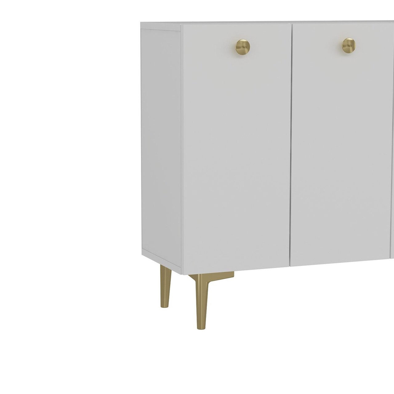Consola, Hanah Home, Betty, 120x80x29.6 cm, PAL , Alb/Auriu - view 5