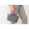 Recipient colectare resturi alimentare, Brabantia, SinkSide Waste Box, 22.1x12.7x10.7 cm, plastic/inox, gri inchis