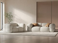 Canapea 3 locuri, Loretto, Cosmopolitan Design, 210x100x68 cm, tesatura structurata, bej