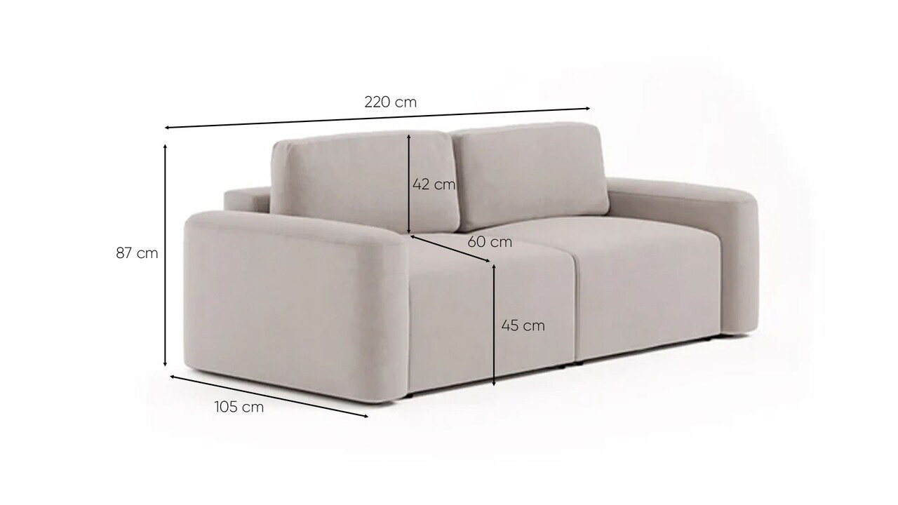 Canapea 3 locuri, Atelier del Sofa, 560ARE5314, Ecru — imaginea 10
