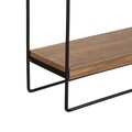 Raft de perete, Puqa Design, Eve, 37x46x12 cm, PAL, Stejar / Negru