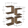Raft de perete, Asse Home, Base, 30x30x19.6 cm, PAL , Maro
