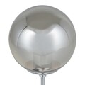 Veioza, Aldos, H.27 D.15 cm, E27, 40W, metal/sticla, argintiu/fumuriu