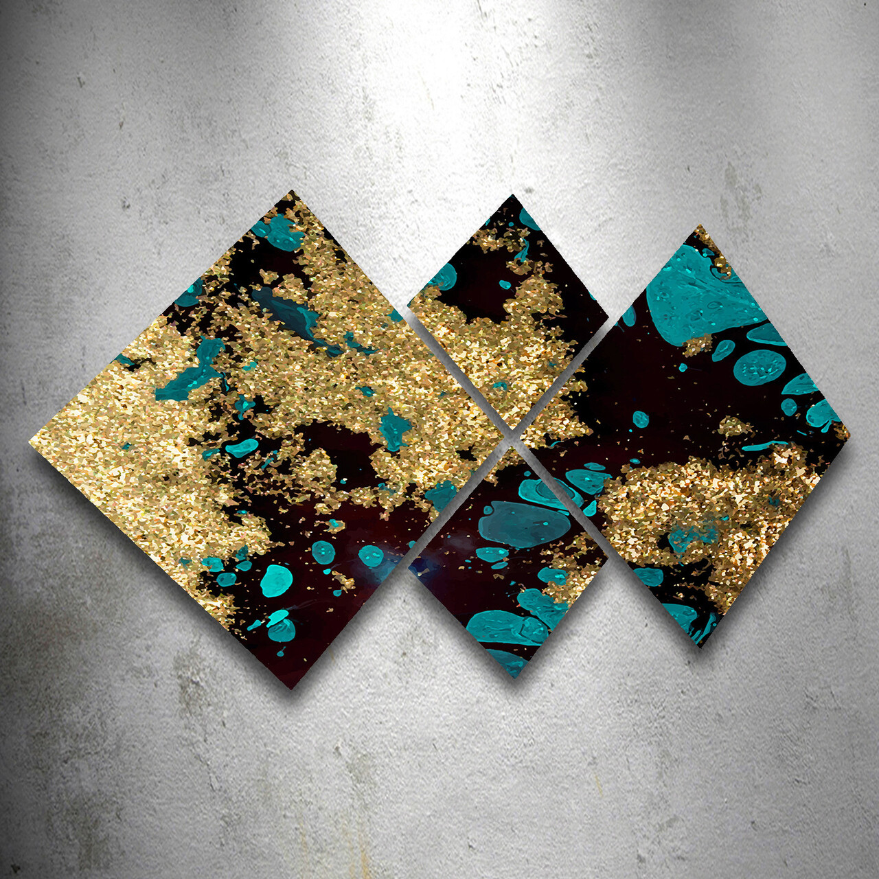 Set 4 tablouri decorative, 4MDF297812846, MDF, Imprimat UV, Multicolor - 1 | YEO