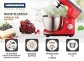 Mixer planetar Heinner, 600 W, 7 viteze, rosu