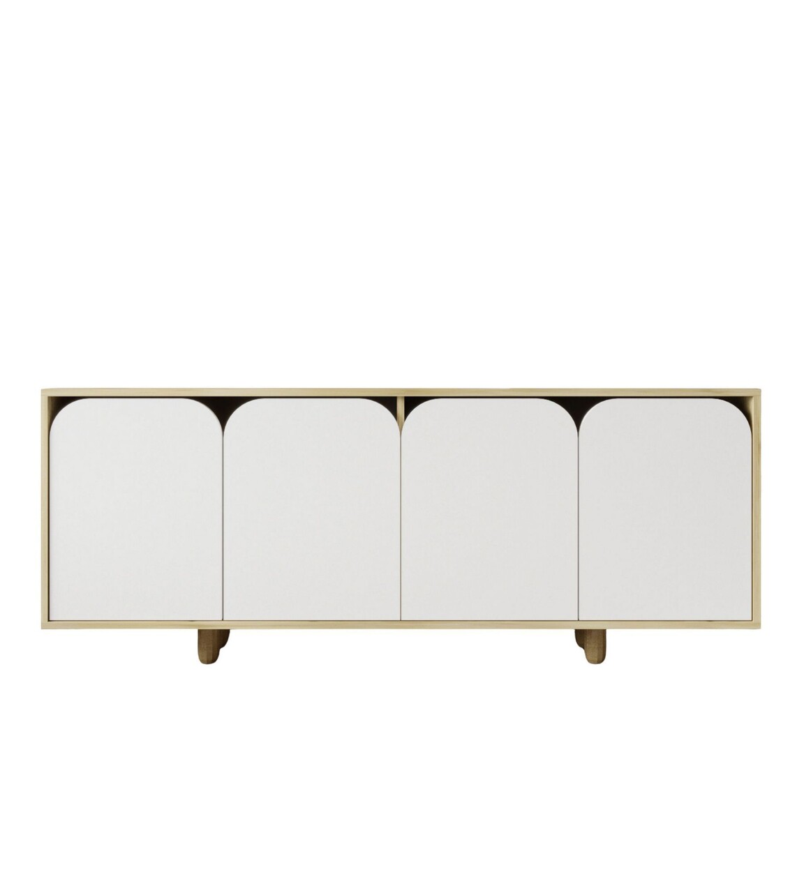 Consola, Hanah Home, Lazio Bohem 180, 180x75x45 cm, PAL, Stejar Safir / Alb - imagine 4