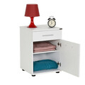 Noptiera, Adore, KMD-511-BB-1, 40x57x39 cm, PAL, Alb
