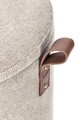 Set 2 taburete cu spatiu de depozitare Katia, Bizzotto, 34.5x36 cm/39x44 cm, MDF/poliester, gri deschis