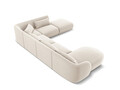 Coltar panoramic dreapta 6 locuri, Tulum, Cosmopolitan Design, 330x255x70 cm, catifea, bej deschis