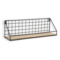 Raft de perete Zamora, Versa, 34 x 10.5 x 14 cm, MDF/metal