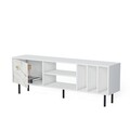 Comoda TV Pietra, Minima, 160x35x57.2 cm, alb