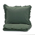 Lenjerie de pat dubla Primrose, Homla, 2 piese, 140x200 cm, bumbac, verde