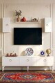 Comoda TV, Hanah Home, Demet, 180x41x30 cm, Alb