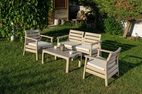 Set mobilier de gradina, Okko, Solemare 125, Bej deșert
