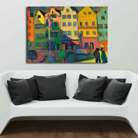 Tablou decorativ, 70100KANDINSKY022, Canvas, Lemn, Multicolor