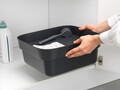 Bol de spalat cu tava de picurare, Brabantia, SinkSide, 37.4x34.4x16.1 cm, plastic, gri inchis