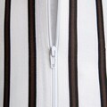 Lenjerie de pat King Size, Aris, Homla, 200x220 cm, 3 piese, bumbac satinat, alb/maro