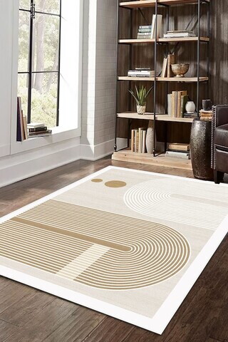 Covor, CLR-7310-HALI-73, 120x250 cm, Poliester, Bej