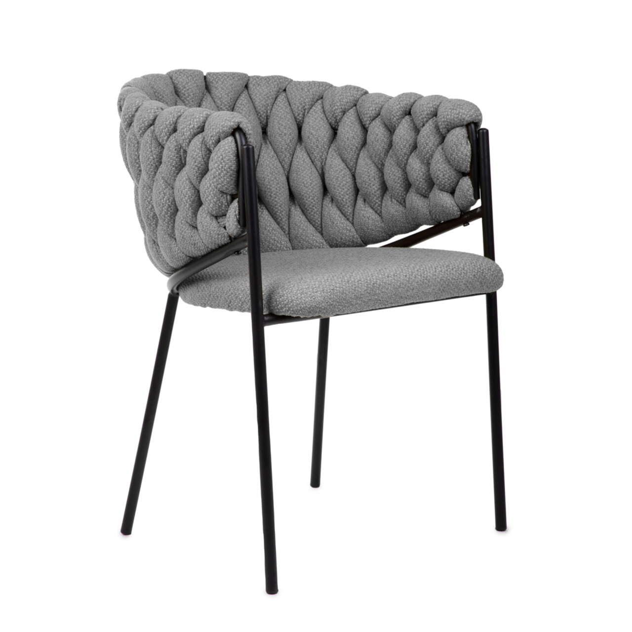 Scaun Merle, Homla, 59x45x78 cm, metal/poliester, gri inchis - 1 | YEO