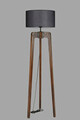 Lampadar, Luin, 534LUN4414, Lemn de brad, Nuc / Negru