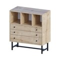 Comoda, Emerald, Carla v2, 80 x 85 x 40 cm, pal melaminat, stejar