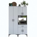 Dulap multifunctional, Rani, JE120, 120x198.6x40 cm, PAL, Alb