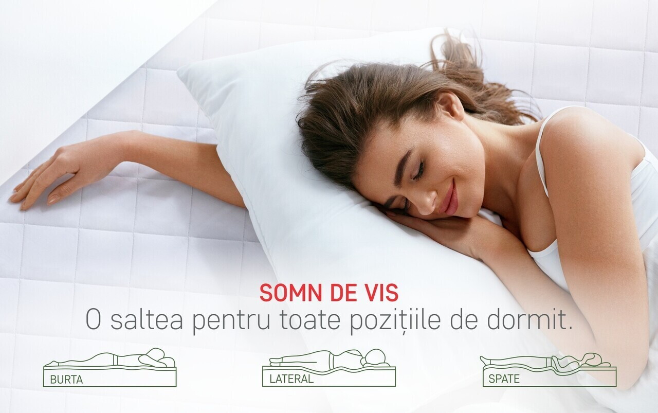 Saltea SuperOrtopedica KONFORTA+ 18 cm, 180x200x18cm, Husa matlasata, hipoalergenica, Reversibila, Ferma — imaginea 6