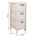 Comoda cu 3 cosuri Thea, Creaciones Meng, 26x32x63 cm, lemn de paulownia