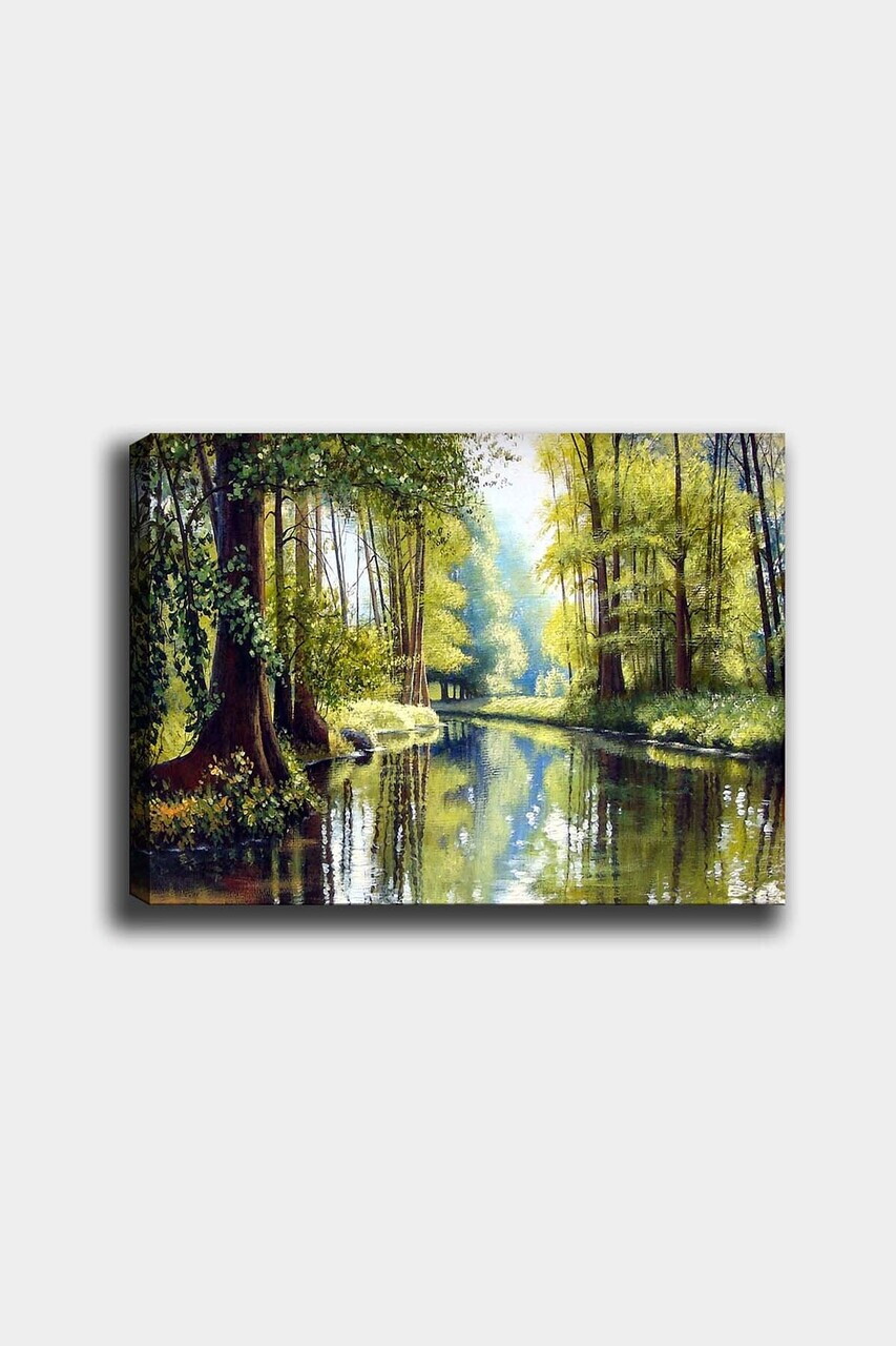 Tablou decorativ, 599591306-5070, Canvas, Rama din lemn (grosime 3 cm), Multicolor — imaginea 2