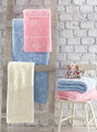 Patura bebelusi, Emboss Baby - Blue, Cotton Box, Poliester